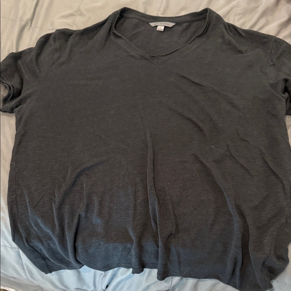 John varvatos v neck linen tee